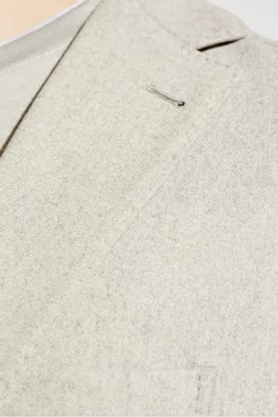 Eleventy Single-breasted Blazer In White