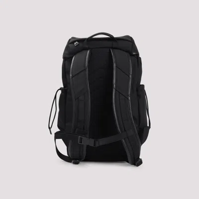 Moncler Canvas Tech Backpack With Front And Side Pockets In Black