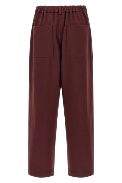 Brunello Cucinelli Joggers With Elastic Waistband And Pockets In Brown