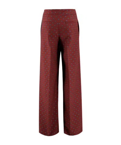 Etro Relaxed Fit Trousers Wide-leg Silhouette In Brown