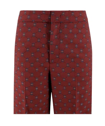 Etro Relaxed Fit Trousers Wide-leg Silhouette In Brown