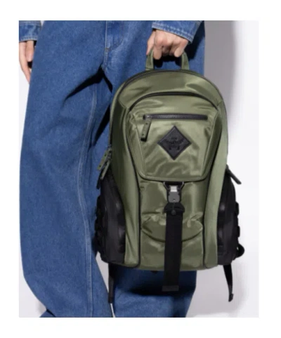 Mcm Top Handle Backpack In Green