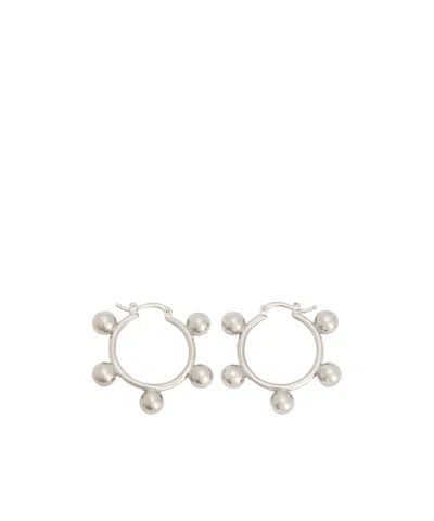 Jil Sander Hoop Earrings In Silver