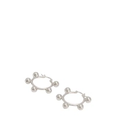 Jil Sander Hoop Earrings In Silver