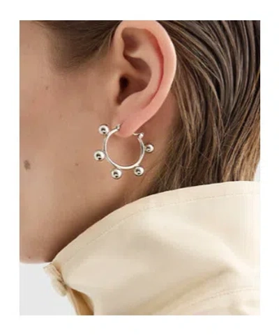 Jil Sander Hoop Earrings In Silver