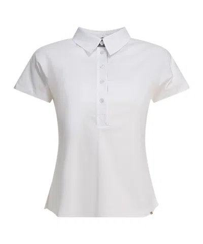 Herno Woman Top White Size 8 Cotton, Polyester, Metallic Fiber