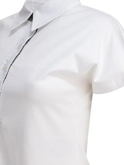 Herno Woman Top White Size 8 Cotton, Polyester, Metallic Fiber