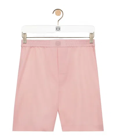 Loewe Men Pink Wool Bermuda Shorts In Pink