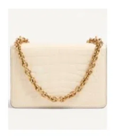 Valentino Leather Vlogo Signature Shoulder Bag In Neutral