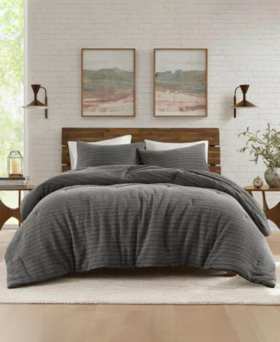 Woolrich Lyon Waffle Washed 3-pc. Comforter Set, King/california King In Gray