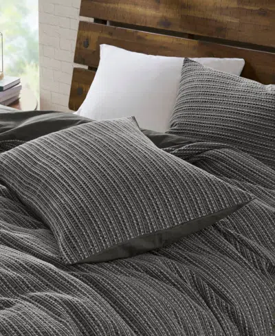 Woolrich Lyon Waffle Washed 3-pc. Comforter Set, King/california King In Gray