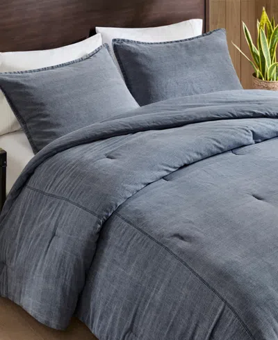 Woolrich Mckenzie Twill Washed 3-pc. Comforter Set, Full/queen In Gray