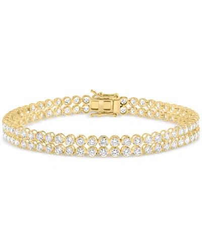 Effy Collection Effy Lab Grown Diamond Double Row Bracelet (6-1/20 Ct. T.w.) In 14k White Gold (also In Yellow Gold) In Gold