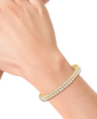Effy Collection Effy Lab Grown Diamond Double Row Bracelet (6-1/20 Ct. T.w.) In 14k White Gold (also In Yellow Gold) In Gold