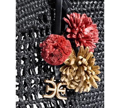 Sam Edelman Marcie Open Weave Raffia Tote In Gray