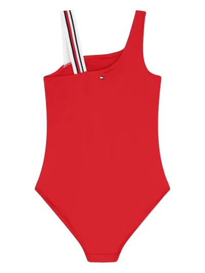 Tommy Hilfiger Junior Logo-strap Swimsuit In Multi