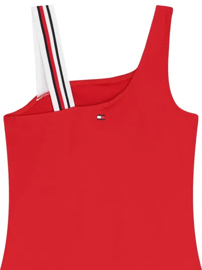 Tommy Hilfiger Junior Logo-strap Swimsuit In Multi