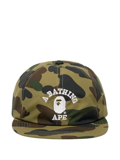 A Bathing Ape Gore-tex Wind Stopper 1st Camo Panel Cap In Green