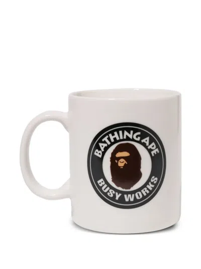 A Bathing Ape Logo-print Mug In White