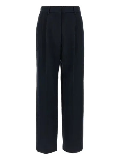 Blazé Milano Pleated Pocket Straight Trousers In Blue