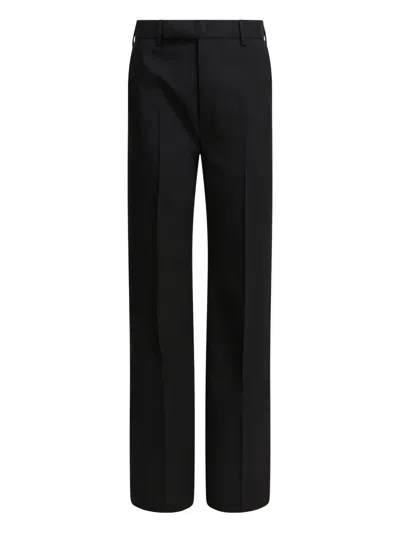 Rick Owens Wool Pinstripe Tailored Pants In Black
