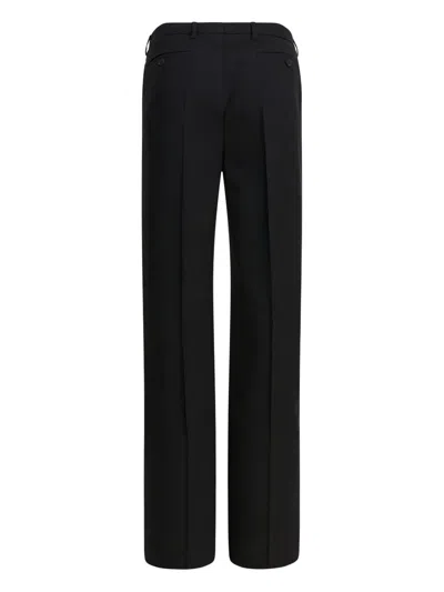 Rick Owens Wool Pinstripe Tailored Pants In Black