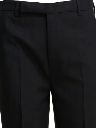 Rick Owens Wool Pinstripe Tailored Pants In Black