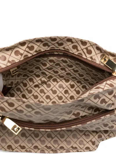 Gherardini Shoulder Bag With Geometric Pattern In Neutral