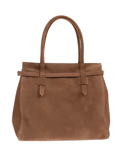 Dsquared2 Medium Suede Tote Bag In Brown