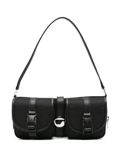 Coperni Cargo Shoulder Bag With Logo Buckle In Black