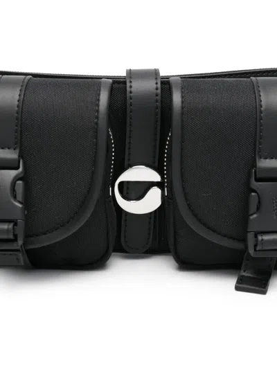 Coperni Cargo Shoulder Bag With Logo Buckle In Black
