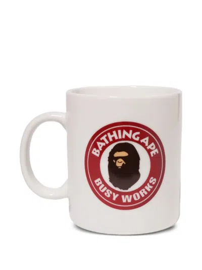 A Bathing Ape Logo-embellished Mug In White