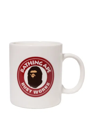 A Bathing Ape Logo-embellished Mug In White