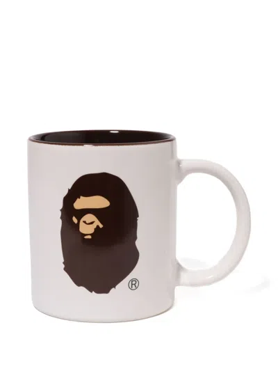 A Bathing Ape Logo-print Mug In White
