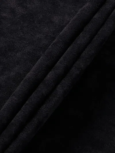 条纹细节丝绒T恤