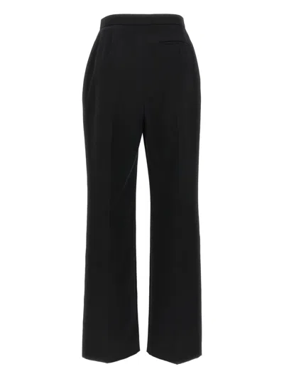 Givenchy Wool Trousers With High Waist And Wide Leg In Black