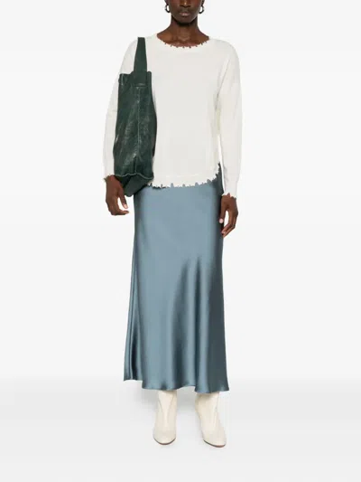 荷叶边羊绒上衣