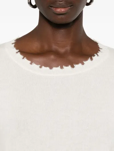 荷叶边羊绒上衣