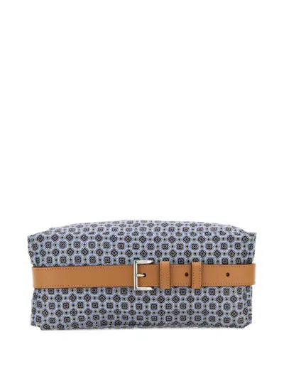 Prada Printed Re-nylon Belt Bag In Blue