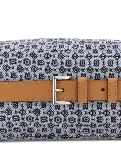 Prada Printed Re-nylon Belt Bag In Blue
