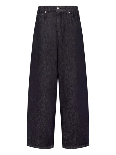 Moschino Cotton Denim Pants In Blue