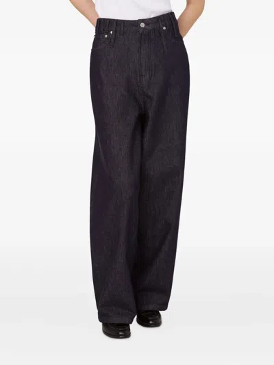 Moschino Cotton Denim Pants In Blue