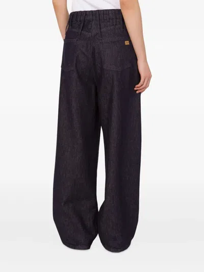 Moschino Cotton Denim Pants In Blue