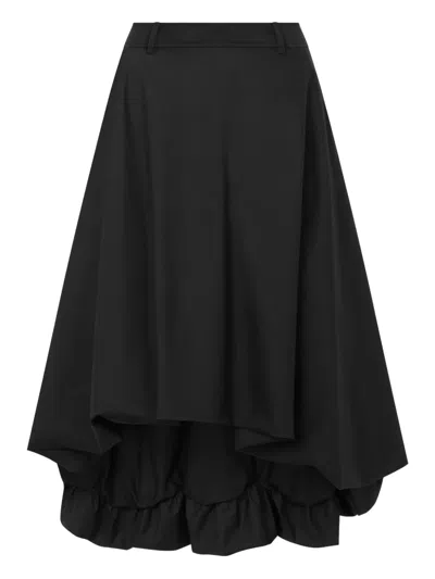Moschino Cotton Poplin Skirt In Black