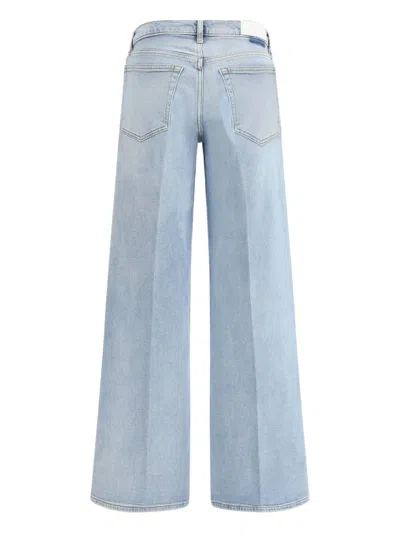 Re/done Wide Leg Jeans In Blue