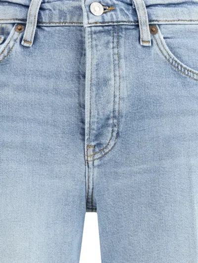 Re/done Wide Leg Jeans In Blue