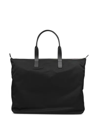 Dolce & Gabbana Zippered Tote Bag With Leather Handles In Black