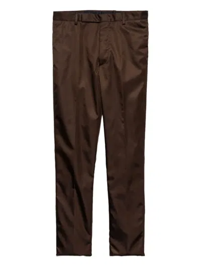 Prada Re-nylon Pants In Brown