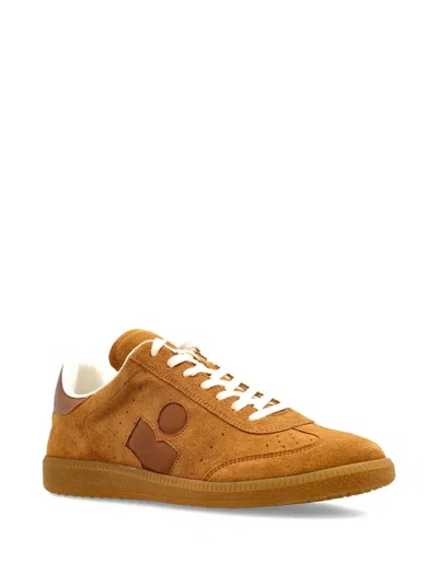 Isabel Marant Suede Perforated Sneakers Rubber Sole In Brown