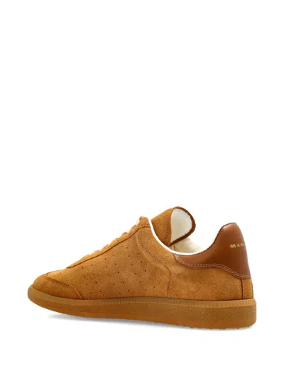 Isabel Marant Suede Perforated Sneakers Rubber Sole In Brown